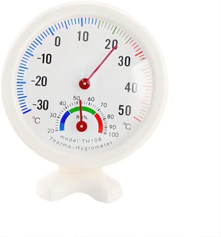 Binnenthermometer hygrometer | Analoge temperatuur- en vochtigheidsmeter met wijzerplaat