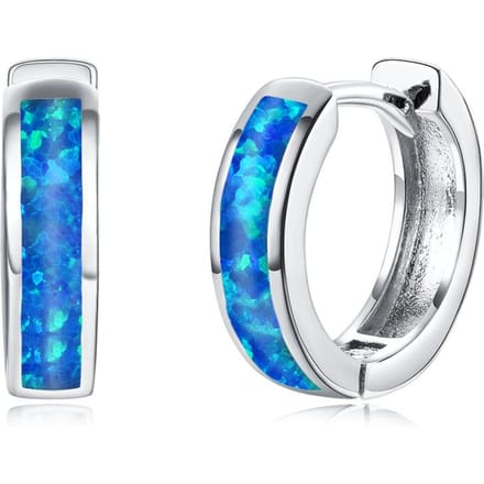 Boucle d'oreille demi-cercle Tempérament Bijoux Style Européen et Américain blue