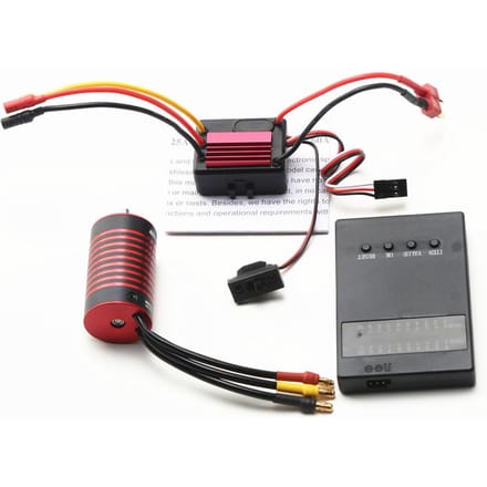 GTSKYTENRC Waterdichte 2845 Borstelloze Motor 5900KV & 35A Borstelloze ESC & Programmeerkaart 3700KV zwart
