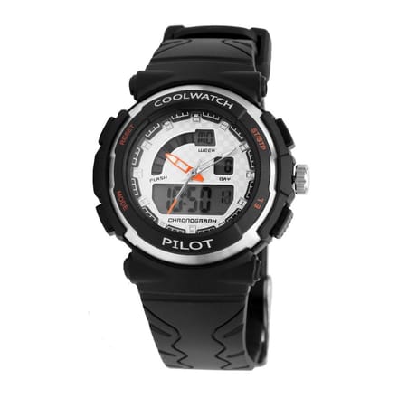 Coolwatch Pilot CW.270 - Kids - Kunststof - 36 mm - Zwart