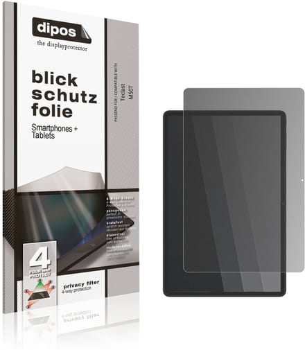 dipos – Matte Privacy Screenprotector geschikt voor Teclast M50T | Anti-Spy Beschermfolie