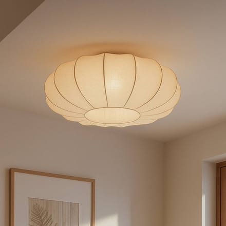 Lindby - plafondlamp - 3lichts - Textiel, metaal - H: 23 cm - E27 - beige