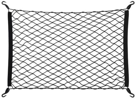 Doodadeals® Elastisch Kofferbak Net – Bagagenet Auto – Zwart Elastisch Net met Haken – 120 x 93 cm