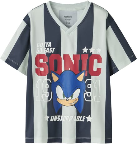 NAME IT - NKMAGE SONIC SS NREG POLY TOP SKY - Jongens - T-shirts