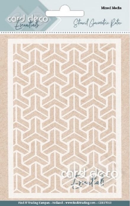 Card Deco Essentials - Mixed Media Stencil - Geometric Retro