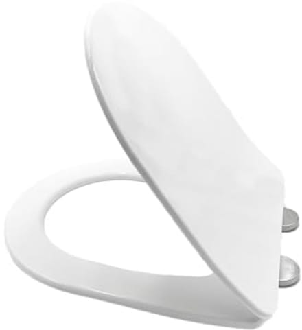 Toiletbril - WC Deksel - Stil Sluiten - Snelle Reiniging - D-vorm - Wit