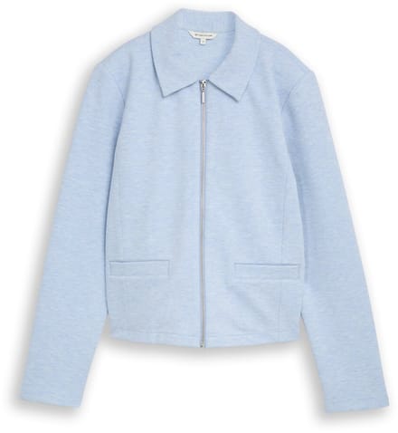Tom Tailor - Regular fit jas met rits - Maat XL - kentucky blue melange