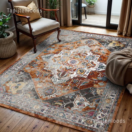 Picasso Castana Vintage Vloerkleed Terra / Multi Laagpolig- 200x290 CM