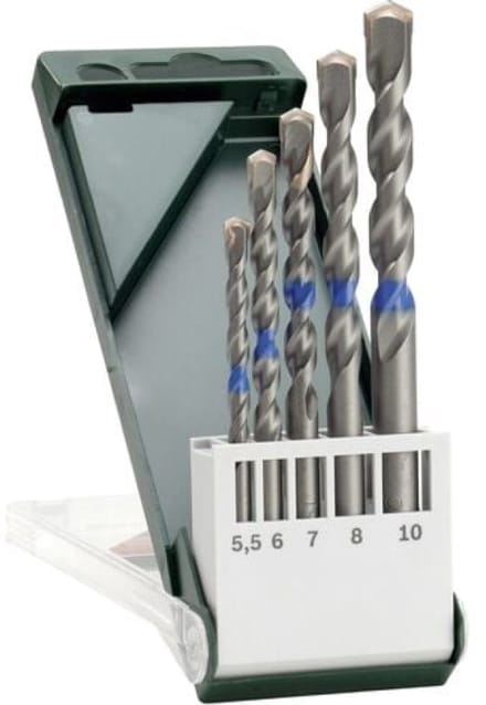 Bosch Accessories 2609255417 Beton-spiraalboren set 5-delig 5 mm, 6 mm, 6 mm, 8 mm, 10 mm Cilinderschacht 1 set(s)
