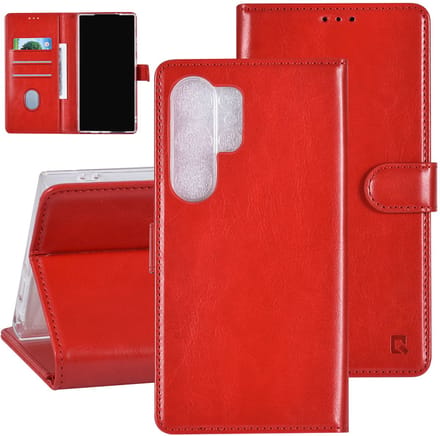 UNIQ Accessory Galaxy S24 Ultra Book Case hoesje 3 pasjeshouder - Rood