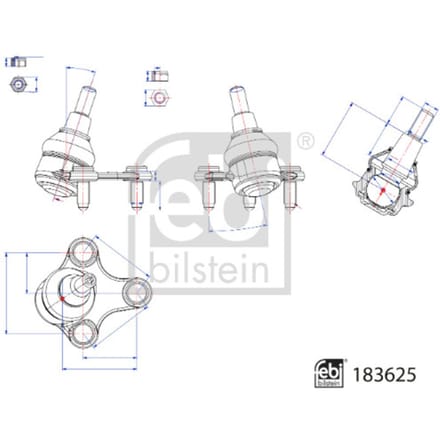 Draagarmverbinding / draagarmpen FEBI BILSTEIN 183625