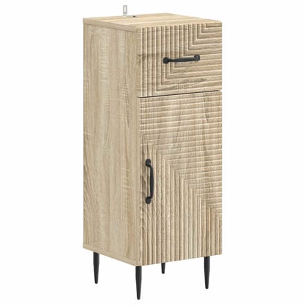 vidaXL - Badkamer - Opbergkast - HAARLEM - Sonoma - Eiken - 30 - x - 31 - x - 80 - cm