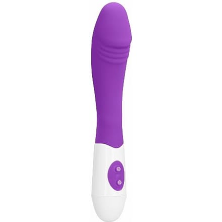 Ribbed Siliconen Vibrator - Paars