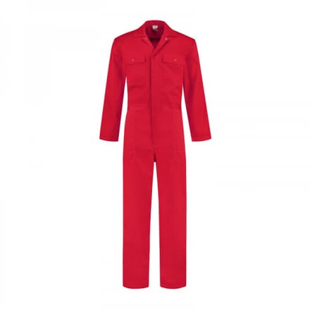Overall polyester/katoen rood maat 51