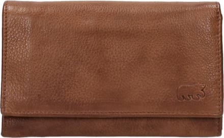 Bear Design Sweety XL overslag portemonnee CP6041 - Cognac – Van leer – Dames, lederwaren en portemonnees