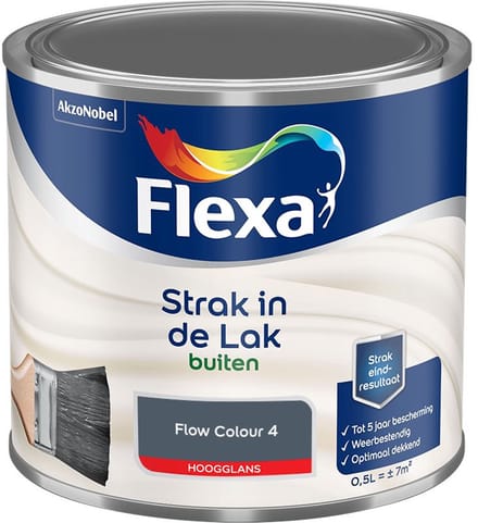 Flexa - Strak In De Lak Buitenlak Hoogglans - Flow Colour 4 - Mengverf - 500 Ml