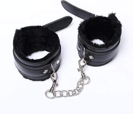 Handboeien - BDSM - SM - Zwart Pluche - Bondage