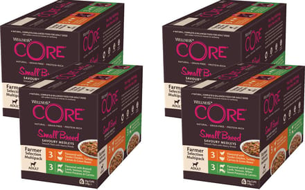 Wellness Core Small Breed Savoury Farmer Multi-Pack - Hondenvoer - 4 x Mix 6x85 g