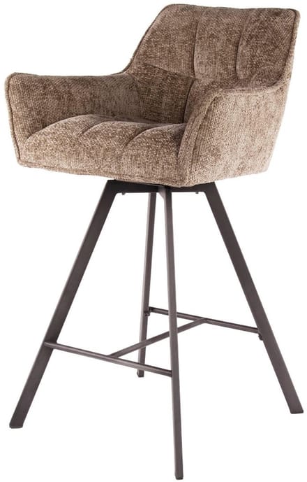 Fraaai - Ramon draaibare barstoel - 69 cm - geweven - champagne