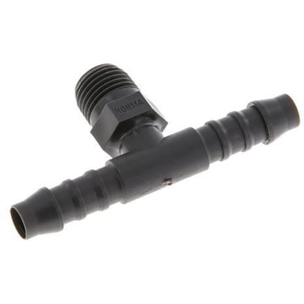 8 mm & R1/4'' PA 6 T-slangpilaar met buitendraad [10 Stuks]
