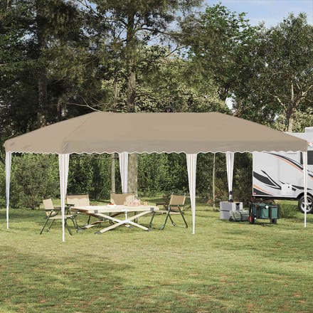 vidaXL - Pop-up - Feesttent - 575 - x - 290 - x - 245 - cm - Crèmekleurig