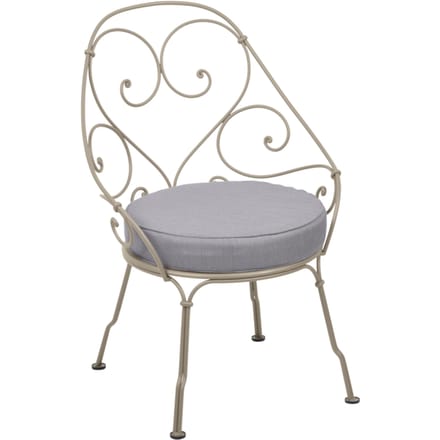 Fermob - 1900 Fauteuil Cabriolet - 14 muskaat - flanelgrijs - beige