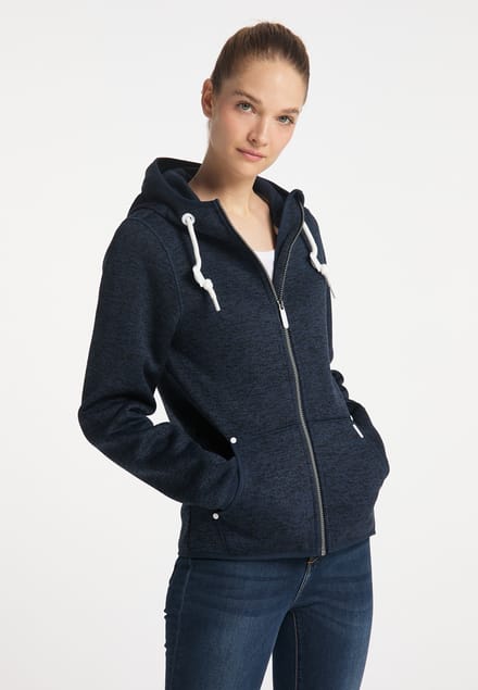 ICEBOUND Yuka serie Gebreide fleece jas Dames marine gem