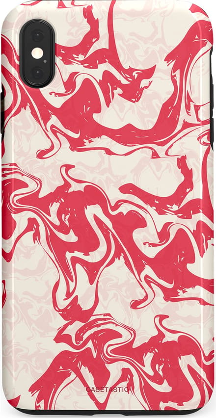 Casetastic hoesje geschikt voor Apple iPhone XS Max - Dubbellaagse bescherming - Marshmellow Explosie - Fashion Case - Koraal Wit Crème Lichtroze