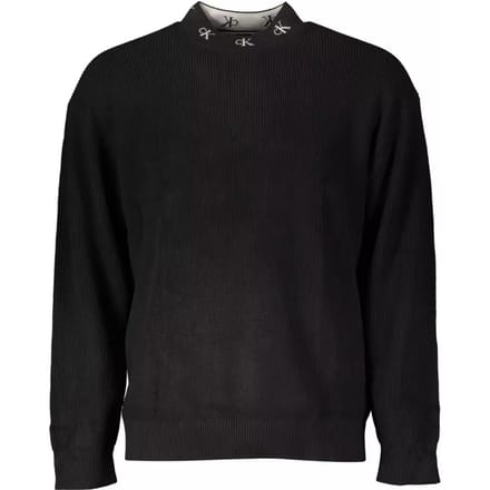 Geribbelde Gebreide Crewneck Trui
