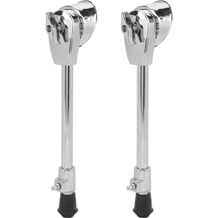 Paire de pieds de grosse caisse avec support fixe anti?Antirouille stable pour instrument à percussion white
