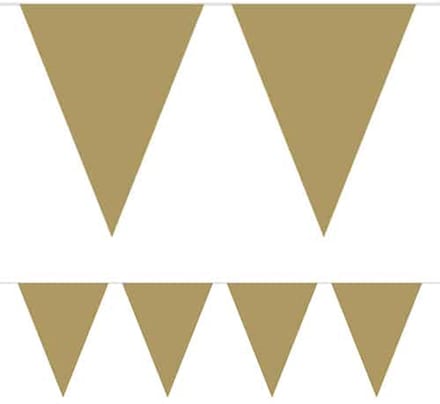 Folat - Mini vlaggenlijn goud 3 meter