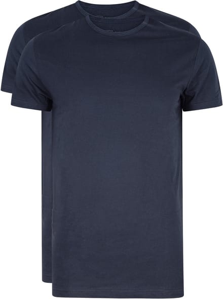 RJ Everyday Rotterdam 2-Pack Heren Ronde Hals T-Shirt Navy M