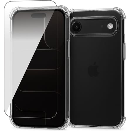 Hoesje geschikt voor iPhone 17 Air - Screenprotector Glas - Shockproof Transparant