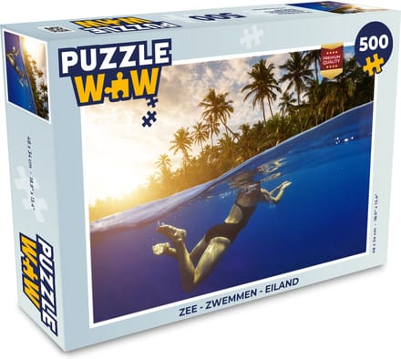 Puzzel Zee - Zwemmen - Eiland - Legpuzzel - Puzzel 500 stukjes