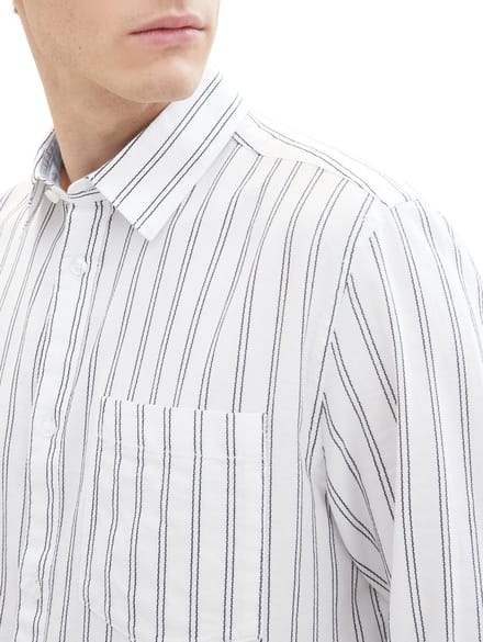 Tom Tailor - Lange mouw overhemd - Mannen - 3XL - Wit - Katoen - 1040135