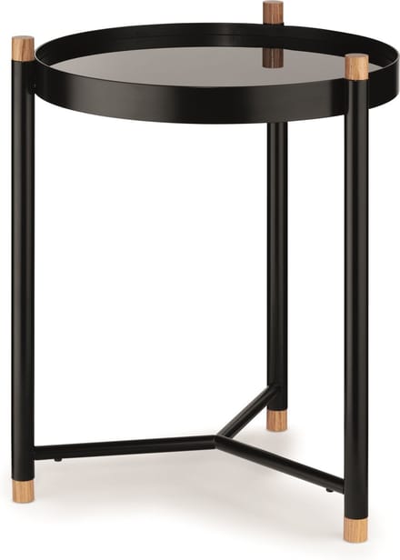 Oak Bijzettafel - Hoog - Zwart - Kela