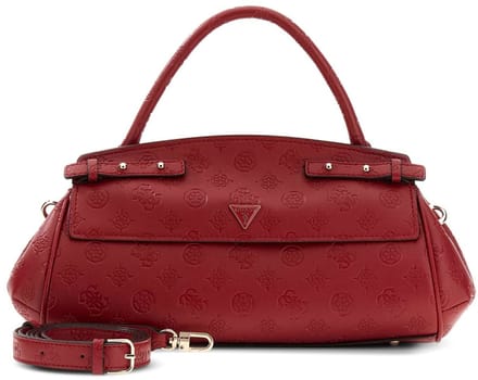 GUESS handtas schoudertas Diana Top Handle Flap Dark Cherry Logo rood