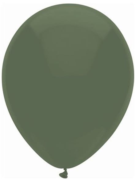 Mos groen ballonnen 12 inch - 30 cm - 50 stuks.