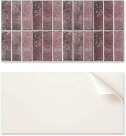 Zelfklevend decoratief element van vinyl voor thuis, 100x50 cm, verticale mozaïekstrepen.