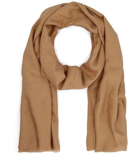 Manfield - Dames - Beige & cognackleurige sjaal - Maat 1