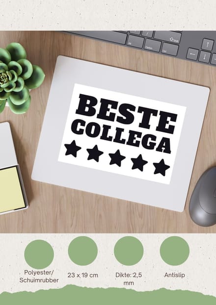 Akyol - beste collega Muismat - Beste collega - teamgenoot - cadeau - 23 bij 19 cm