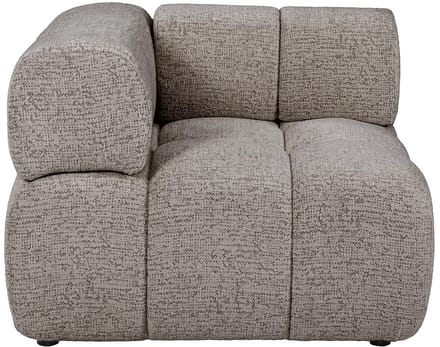 Vente-unique Hoekfauteuil in gemêleerde stof - Taupe FACIVIL