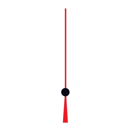 Tweedehands batterij uurwerk draad rood/zwart wijzerlengte: 100mm