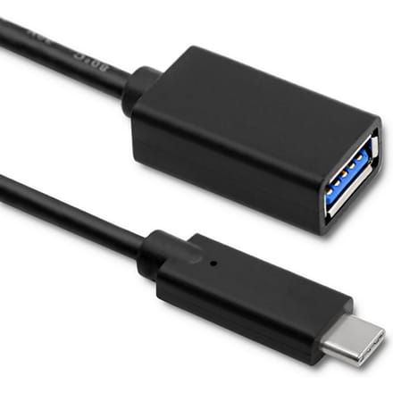 Qoltec USB 3.1 Type C-kabel mannelijk |   USB 3.0 Type A vrouwelijk |   0,25m