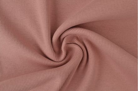10 meter rib boordstof - Oud roze - 60cm breed