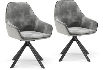 Vicco Eleganza Eetkamerstoel – Set van 2 Lichtgrijs