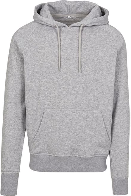 Build Your Brand - Raglan Sweat Hoodie - Heather Grey maat M