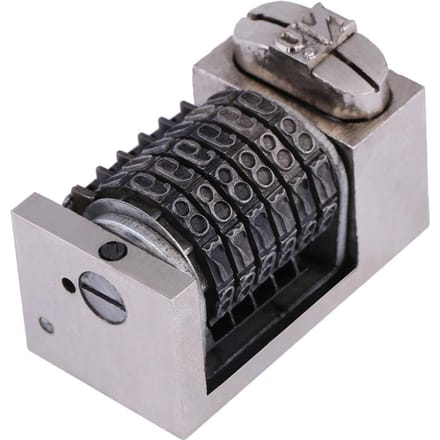 5 pcs set 6 Digits Numbering Machine Platen Rome Font Letterpress Printing Model gray