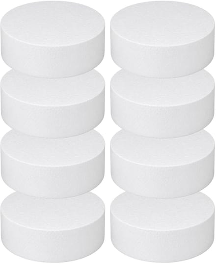 Piepschuim vormen - cirkel - 8x - D15 x 4 cm - styropor hobby / DIY vorm - basis knutselfiguren