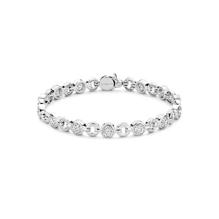 TI SENTO Dames Armband - 925 zilver - Zirconia wit - Maat S - 23054ZI